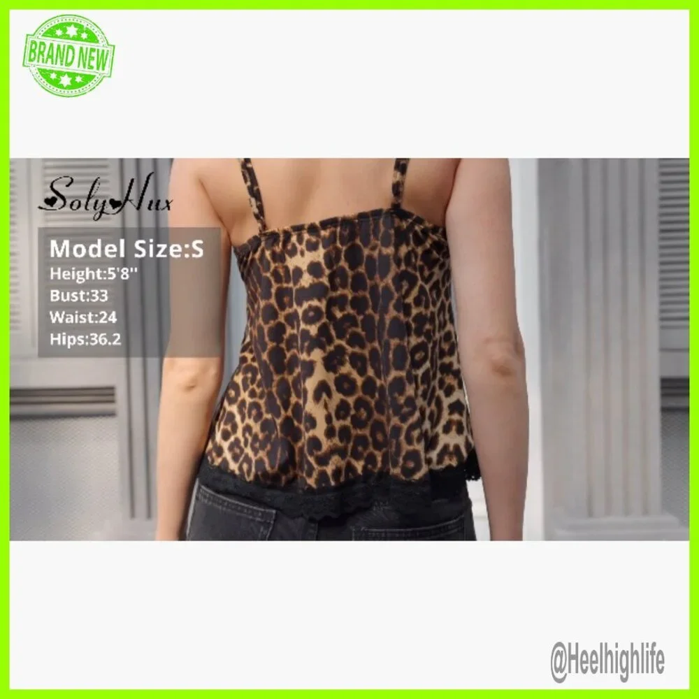 Y2K Lace Camisole Striped Spaghetti Strap Babydoll Top